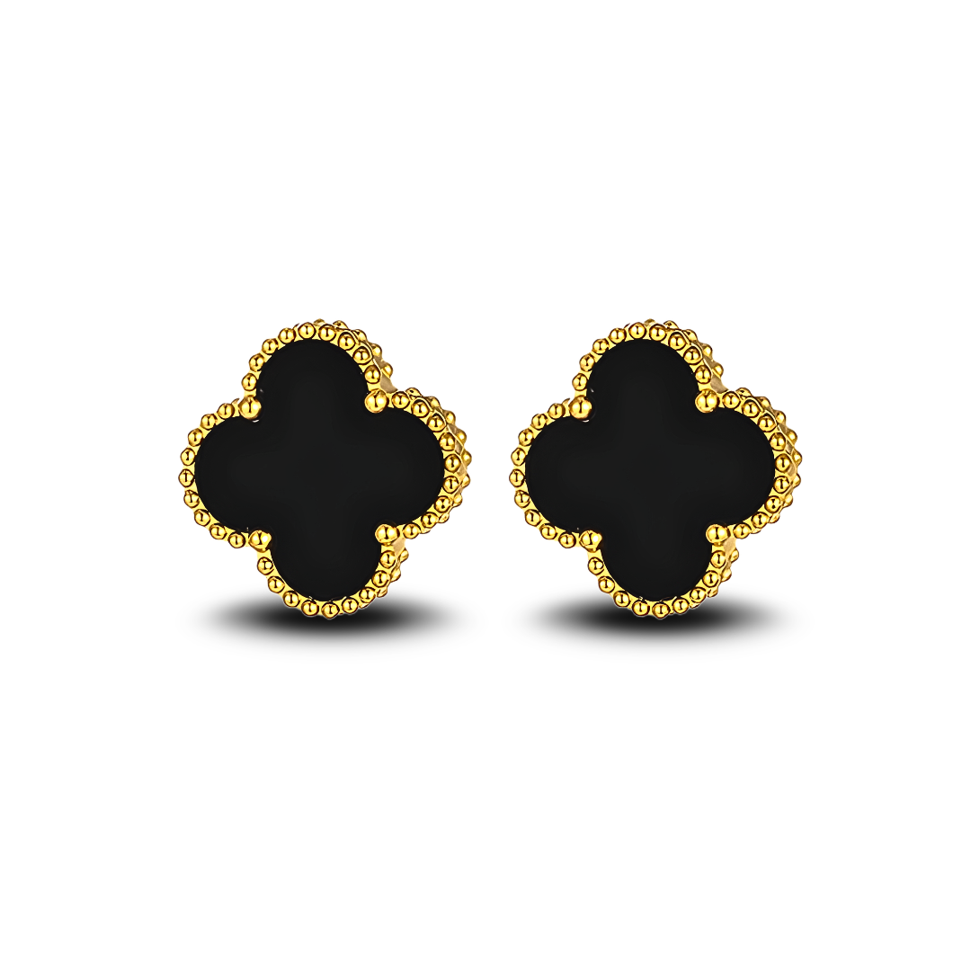 Verona Stud Earrings Black