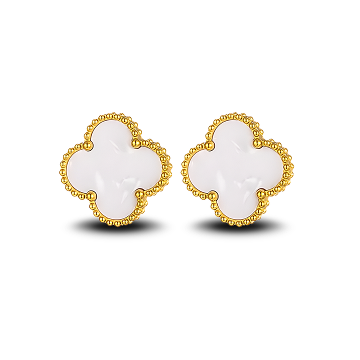 Verona Stud Earrings White